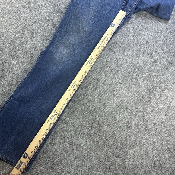 Vintage 80s Levis 549 Jeans 36x34 Made in USA Whiskering Wallet Fade Leather Tab - Picture 15 of 16